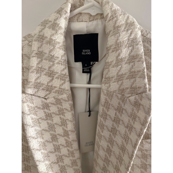 NWOT ASOS Houndstooth Check Dad Blazer - Picture 4 of 8